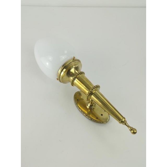 Vintage Brass Wall Lamp, 1930 For Sale - Image 9 of 11