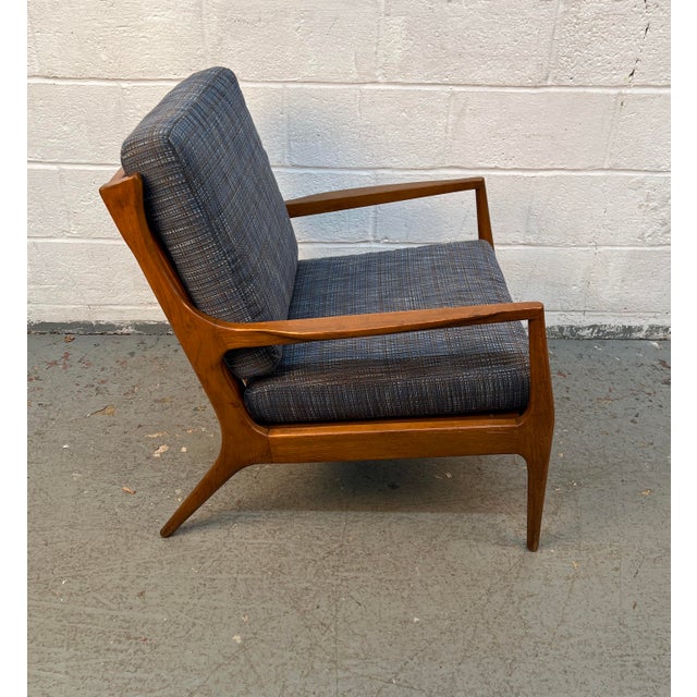 Mid-Century Modern Sculptural Walnut Lounge Chair For Sale - Image 10 of 15
