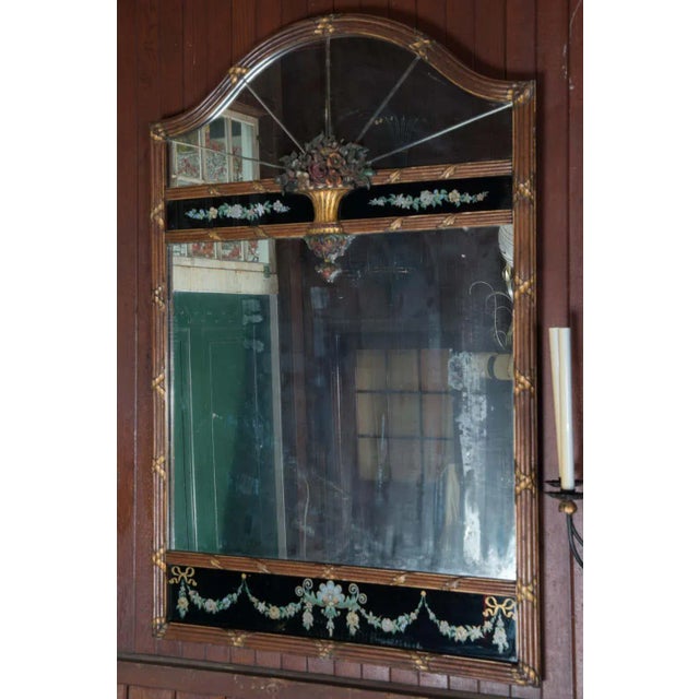 Carved Wood and Églomisé Mirror For Sale In New York - Image 6 of 11