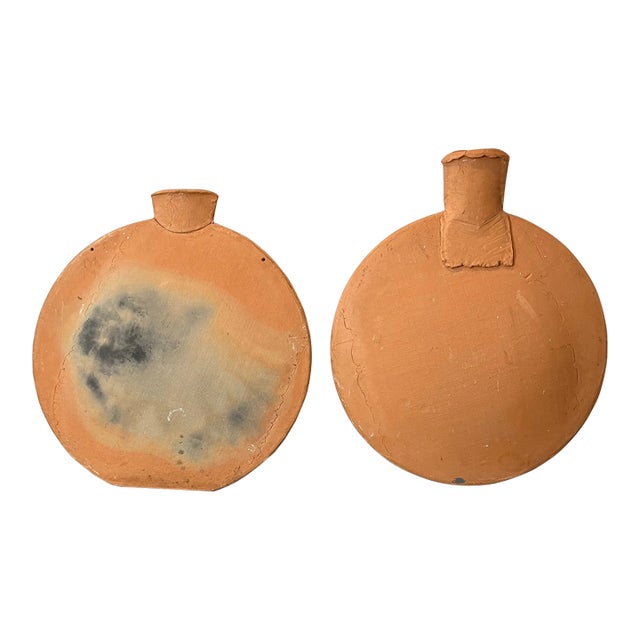 Postmodern Terracotta Floor Vases Southwestern For Sale