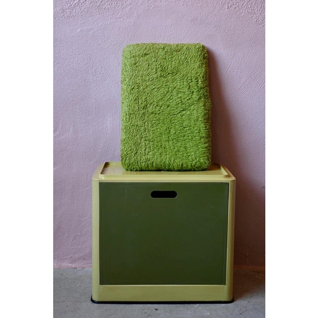 1970s Space-Age Laundry Ottoman in Green Plastic from Emsa, West Germany, 1970s For Sale - Image 5 of 11