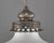 Mid 20th Century Victorian White Glass Nickel Chain Pendant Light For Sale - Image 6 of 11