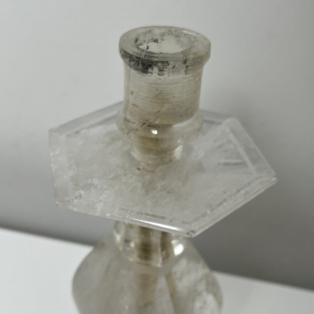 Cut Rock Crystal Candleholder For Sale - Image 13 of 14