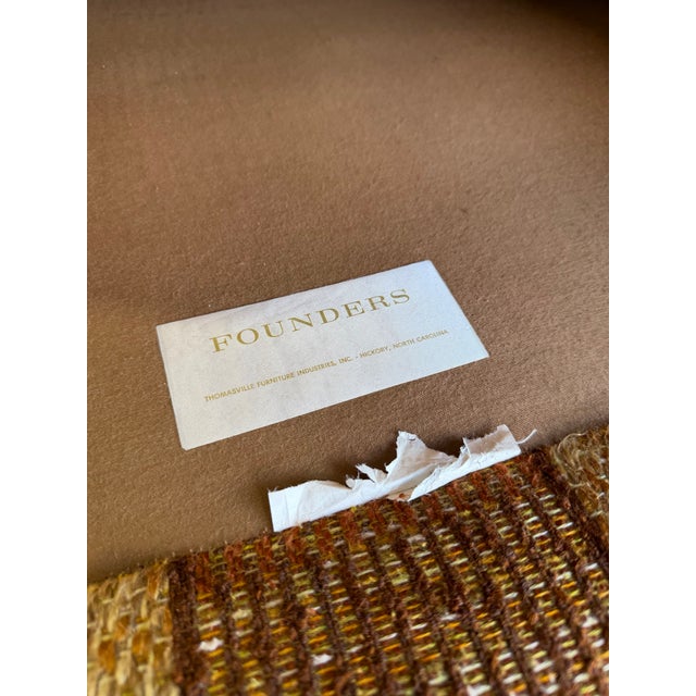 Mid Century Modern Founders Furniture Nubby Striped Sofa For Sale - Image 11 of 11