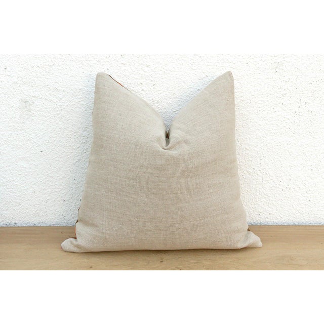 19th Century Eternal Flowers, Antique Phulkari Pillow Cover For Sale - Image 5 of 6