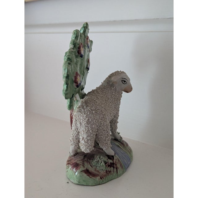 Staffordshire A 19th Century Antique English Staffordshire Sheep Set For Sale - Image 4 of 9