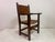 Vintage Spanish Walnut and Leather Armchair, 1950s For Sale - Image 12 of 16