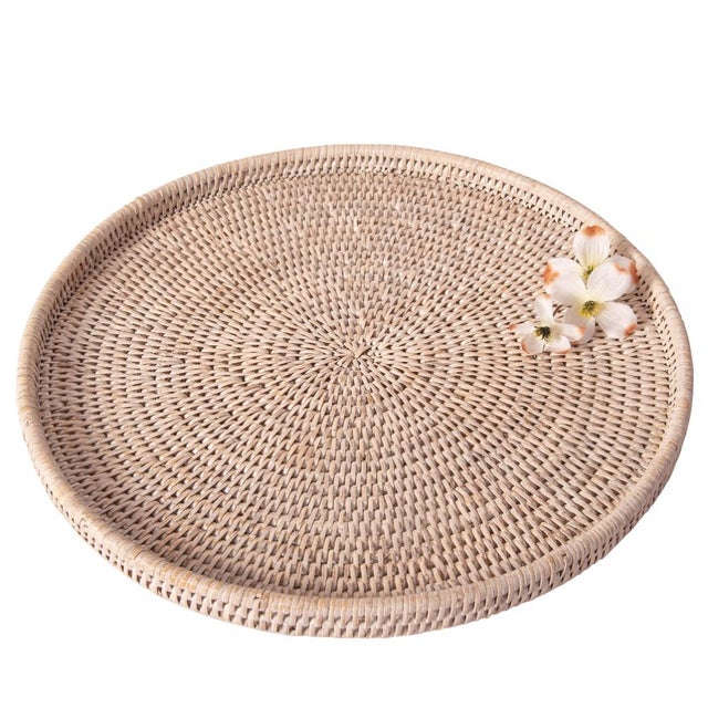 Our hand woven rattan round flat trays offer a great way to both decorate and protect your table. These trays are easy to...