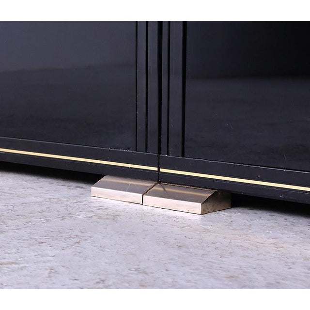 Black Lacquered Cabinets by Pierre Vandel, 1970s, Set of 2 For Sale - Image 12 of 18