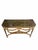 Gold Vintage Neoclassical Style Hall Table With Faux Green Marble Top For Sale - Image 8 of 9