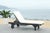 Newport Chaise Lounge Chair with Side Table, Black/Beige Cushion For Sale - Image 9 of 10