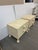 Design Plus Gallery presents a Pair of Post-Modern Off-White Nightstands. Each nightstand has a rectangular case with two...