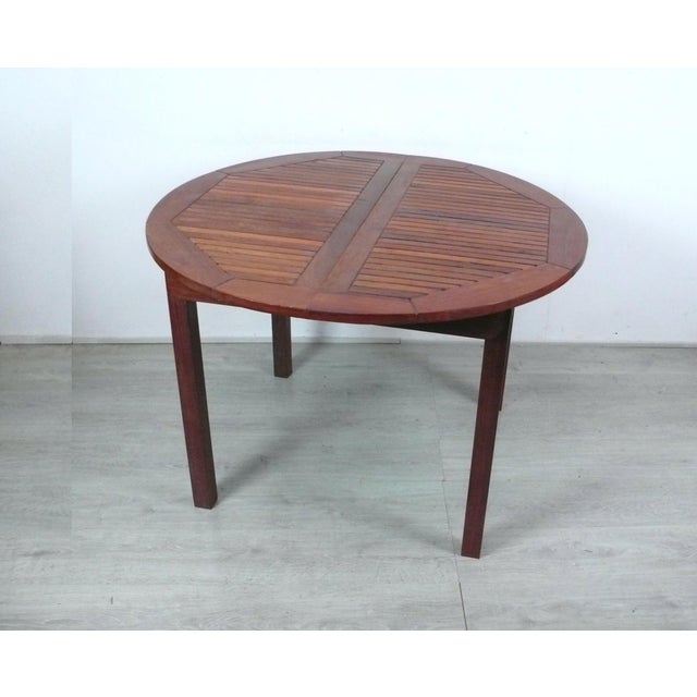 Purple Round Extendable Dining Table in Wood, 1980s For Sale - Image 8 of 8