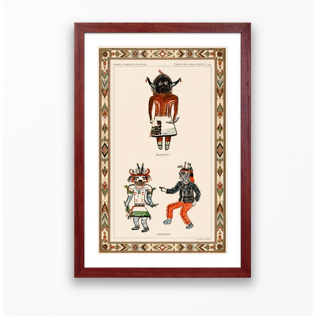 Atelier Aria Lumae Hopi Kachina Ritual Figures Companion Three Piece Gallery Board Set 18" X 27" For Sale - Image 14 of 18