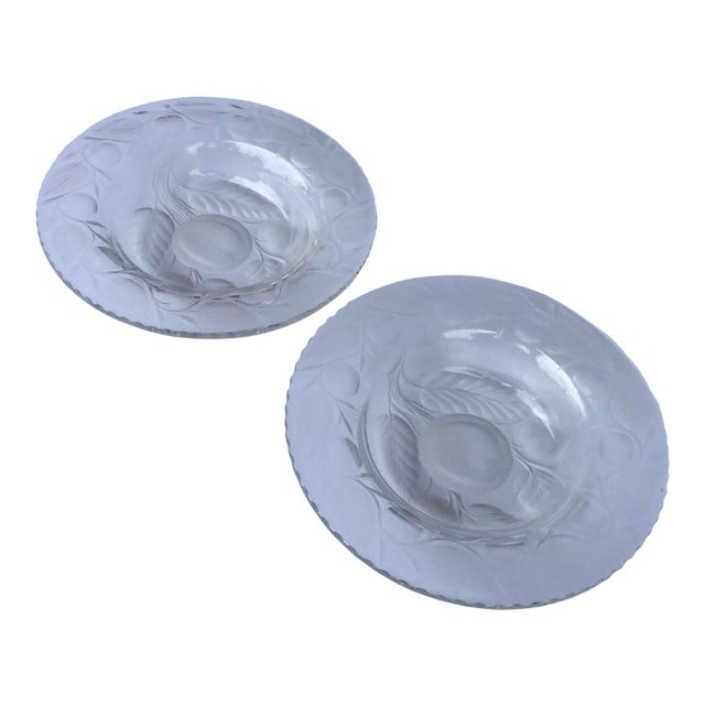 Antique Cut Crystal Fruit Bowls - A Pair For Sale