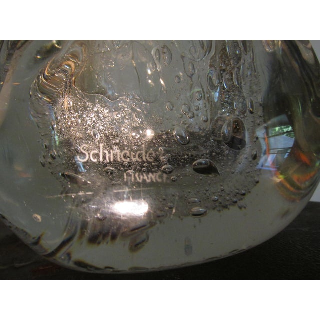 1950s French Modernist Style Crystal Vase by Cristallerie Schneider For Sale - Image 9 of 9