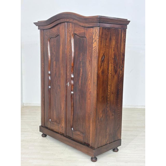 Brown Antique Wardrobe in Oak, 1880 For Sale - Image 8 of 11