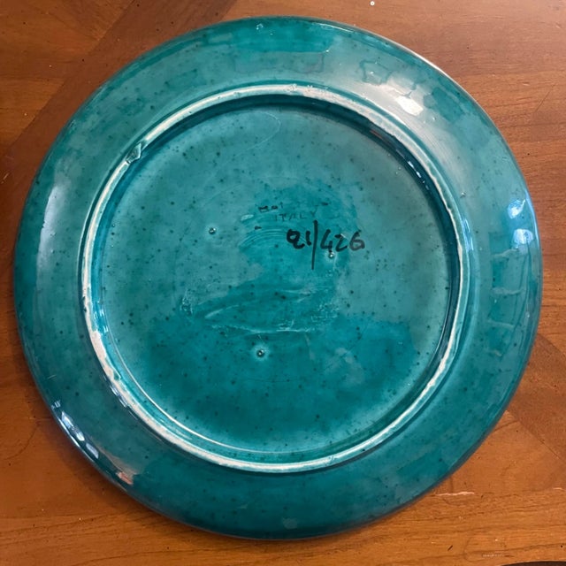 Turquoise 1960s Mid-Century Modern Baldelli Dinnerware, 4 Piece Place Settings For Sale - Image 8 of 9