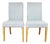 Celadon Blue Upholstered Oak Chairs from Ikea, 1970s, Set of 2 For Sale