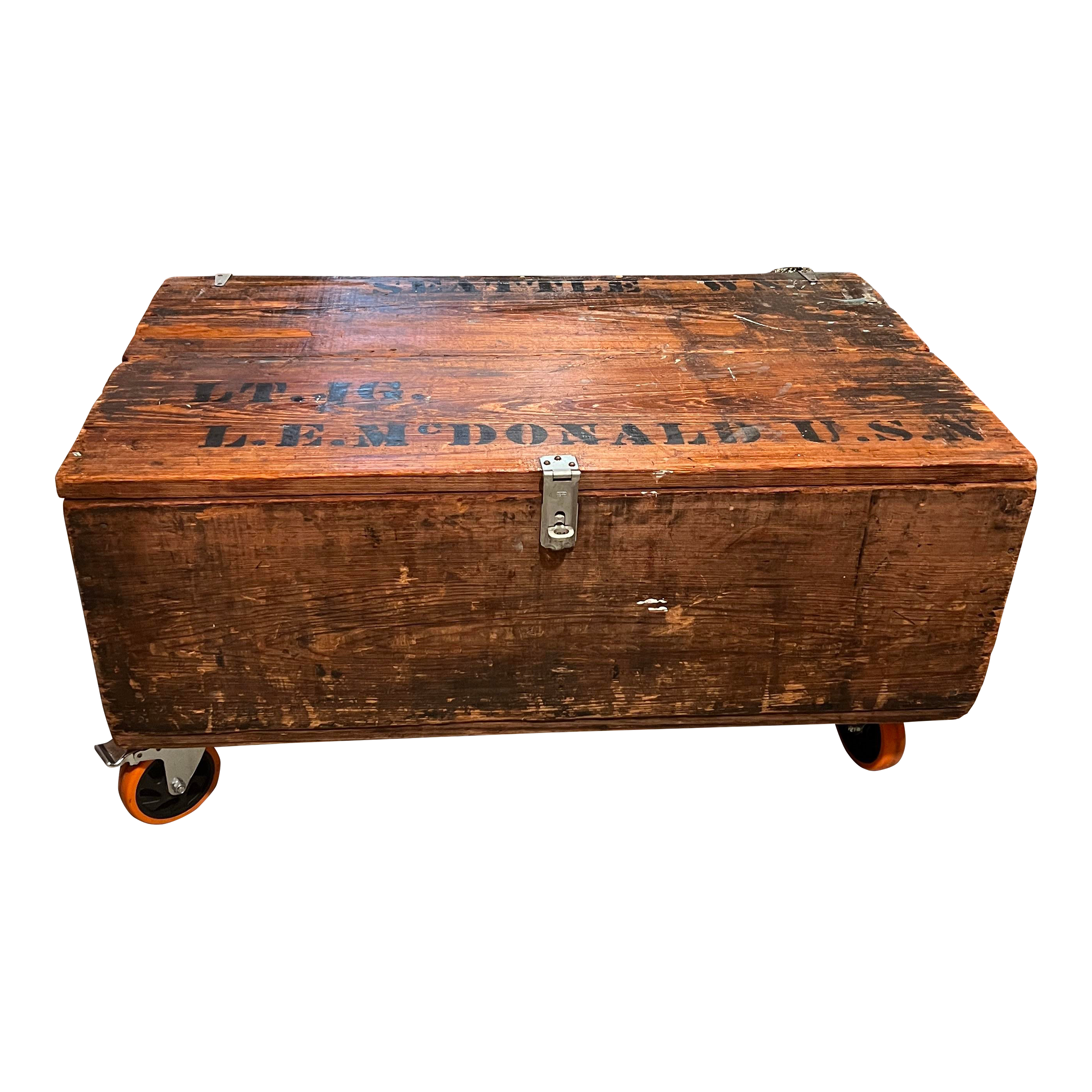 シガーラック　US アンティーク 1940s WWII Era U. S. Navy Sailor Footlocker Trunk – L.E. McDonald