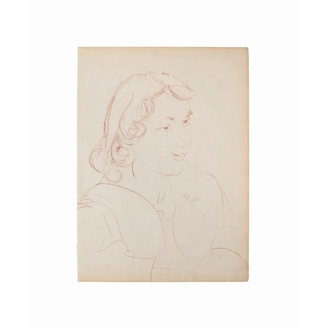 Portrait is an original drawing in pastel on ivory paper realized in 1950 by Anonymous Artist of the XX century. In very...
