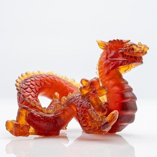 Brown, Green, Clear and Violet Art Glass Dragon Sculptures from Daum, France, 1970s For Sale - Image 11 of 18