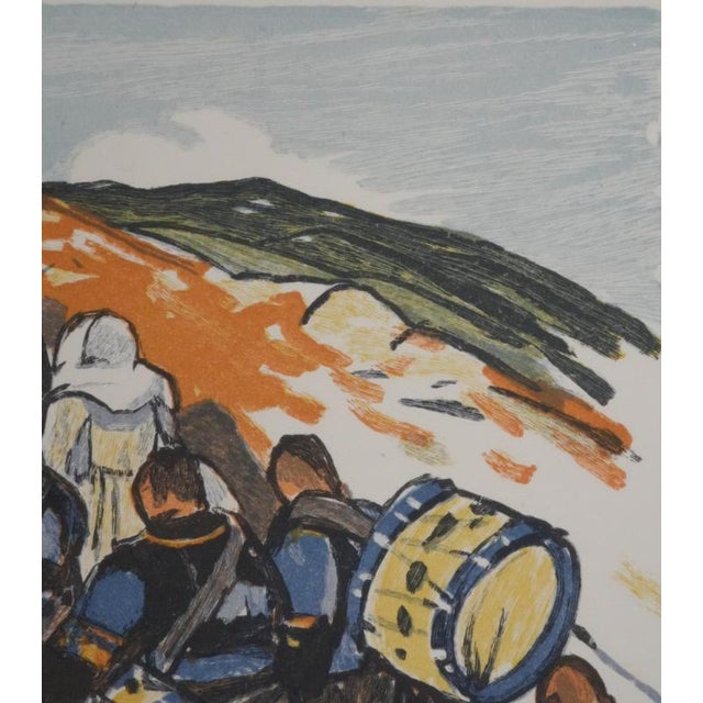 Mathurin Meheut, Brittany, The Procession with Orchestra, Engraving For Sale - Image 6 of 8