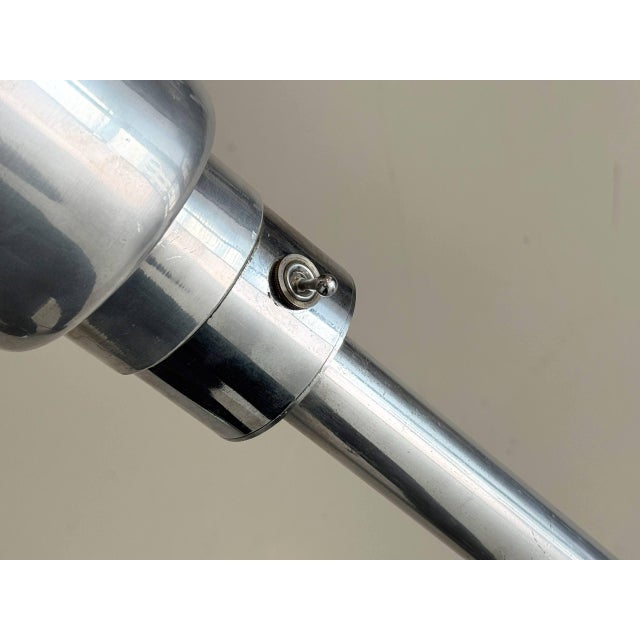 Silver Art Deco Floor Lamp in Chrome-Plated Metal, 1930s For Sale - Image 8 of 18