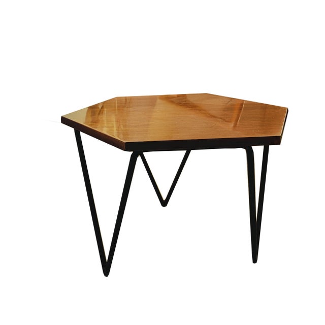 Italian Hexagonal Coffee Table by Gio Ponti for Isa Bergamo, 1950s For Sale - Image 6 of 6