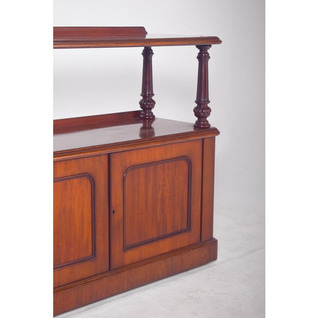 Antique English Dumbwaiter with Turned Columns For Sale - Image 3 of 12