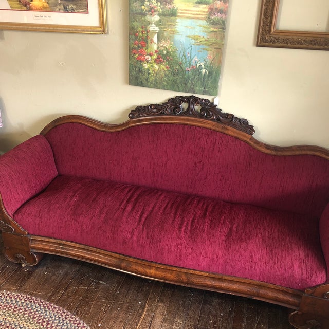 Antique Red Victorian Sofa Chairish