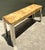 Mid-Century Modern Vintage Laminate Burl Wood and Chrome Console Table For Sale - Image 3 of 18