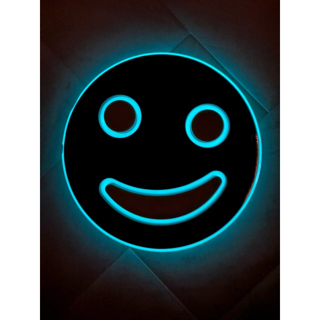 Exhibited Beverly Bev Fishman Smiley Face Resin Wall Sculpture With Phosphorescent Pigment, Signed, 2010, David Richard Gallery For Sale - Image 10 of 12