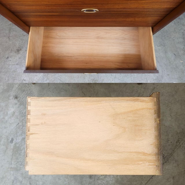 Beautiful Restored Original Mid Century Modern Tall Dresser Highboy Mainline by Hooker Furniture For Sale - Image 13 of 14