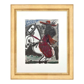 1960s Pablo Picasso Toros Y Toreros 2 Dated 12/3/59 Framed For Sale