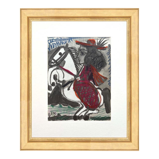 1960s Pablo Picasso Toros Y Toreros 2 Dated 12/3/59 Framed For Sale