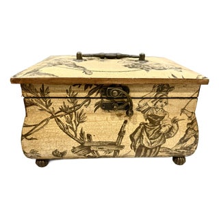 Decoupage French Trinket Box For Sale
