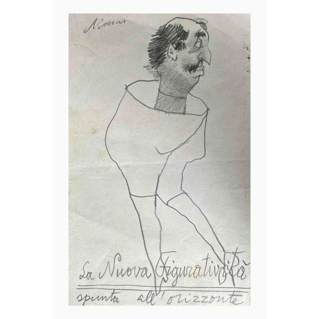 Hybrid is a pencil Drawing realized by Mino Maccari (1924-1989) in the 1960s. Hand-signed on the lower. Good conditions....