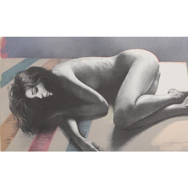 Modern Resting Nude A, Sandu Liberman Lithograph, Signed in Pencil For Sale - Image 3 of 3