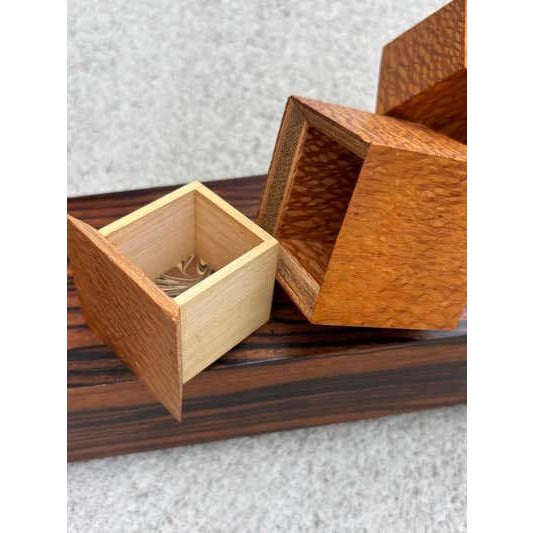 Jay Rogers 1992 Exotic Wood Box with mystery drawers For Sale In Philadelphia - Image 6 of 11