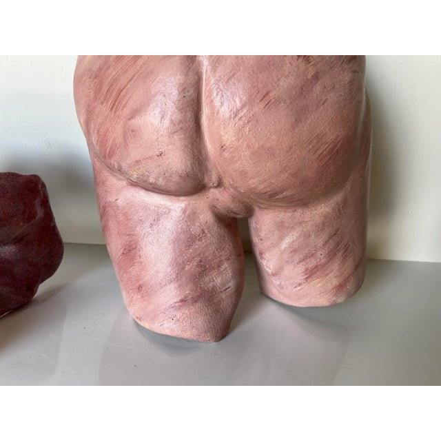 For your consideration we are presenting for sale this fantastic Vintage art handmade and painted Male buttocks ceramic...