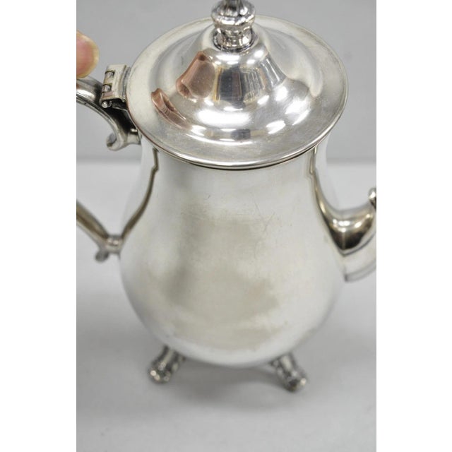 Metal Vintage International Silver Co Silver Plated Victorian Teapot Coffee Pot For Sale - Image 7 of 13