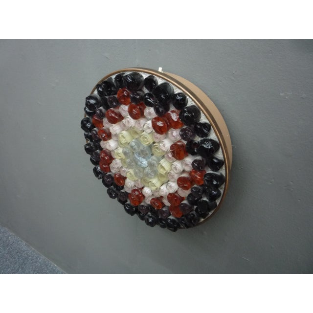 Large Space Age Glass Wall Lamp, 1970s For Sale - Image 6 of 12