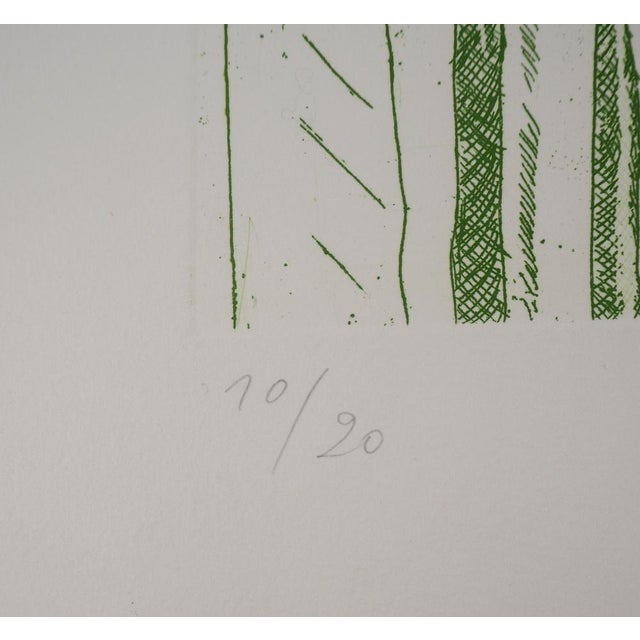 Gudrun Van Leitner, Bouquet of Tulips at the Window, Original Etching For Sale - Image 3 of 9