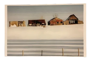 Gleb Derujinsky "Winter Barns" Contemporary Landscape Photograph Print