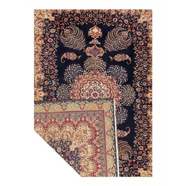 Traditional Early 21st Century Fine Hand Knotted Vintage Kashmar Rug For Sale - Image 3 of 5
