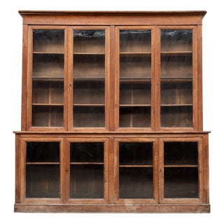 Antique French Cherry Wood Bookcase Early 19th Century, 1880 For Sale