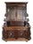 Henri II Style 2-Body Hunting Buffet in Carved Oak with Glass Top For Sale