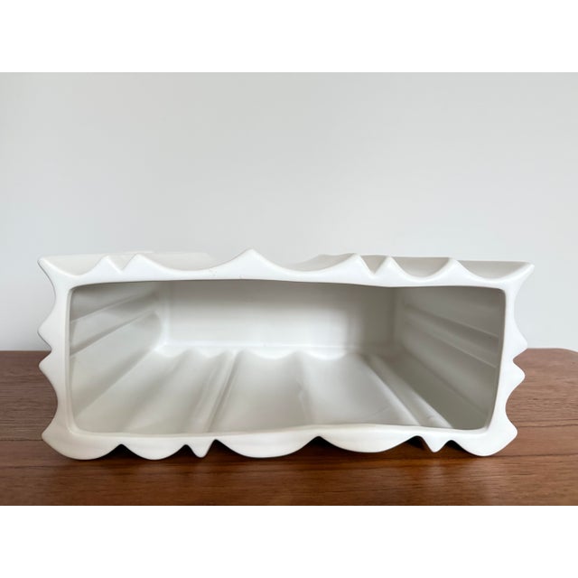 Ceramic Contemporary Large Columnar Rectangular Vase For Sale - Image 7 of 8