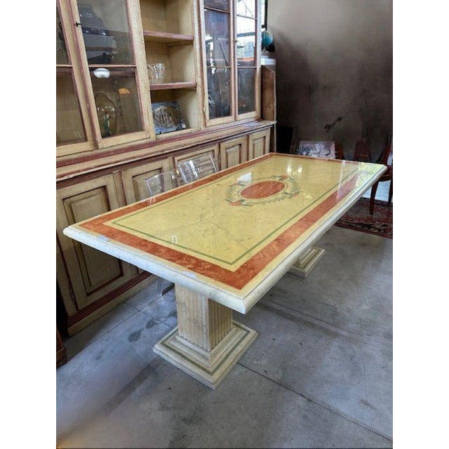 Marble Dining Table with Column Bases, 1970s For Sale - Image 15 of 18